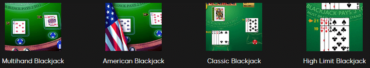 tipos de blackjack