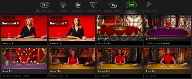 mesas de bacará no cassino ao vivo 888 casino