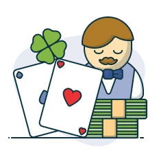 dealer distribui as cartas no blackjack online