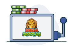 elemento com logo do jogo Mega Moolah