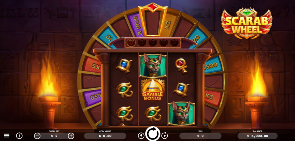 Testei como jogar Scarab Wheel grátis
