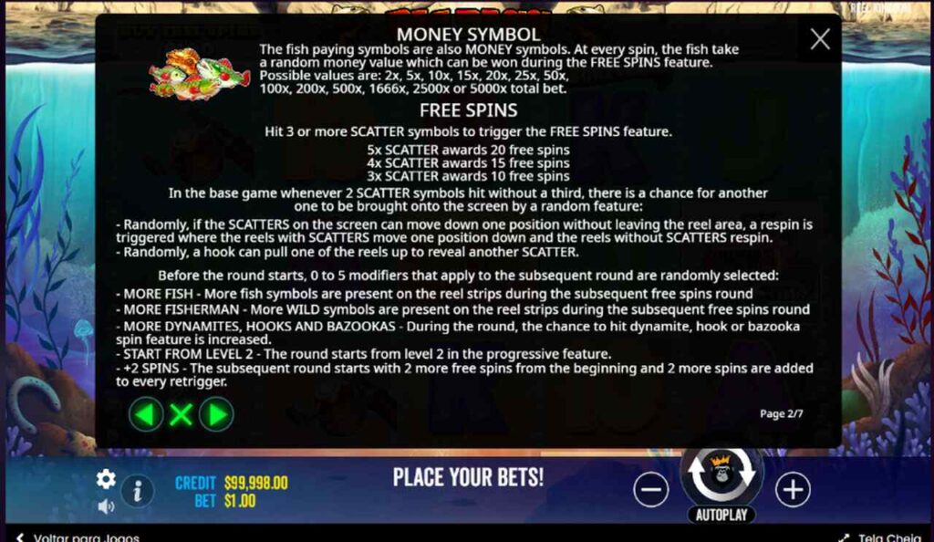 Recursos de Big Bass Splash