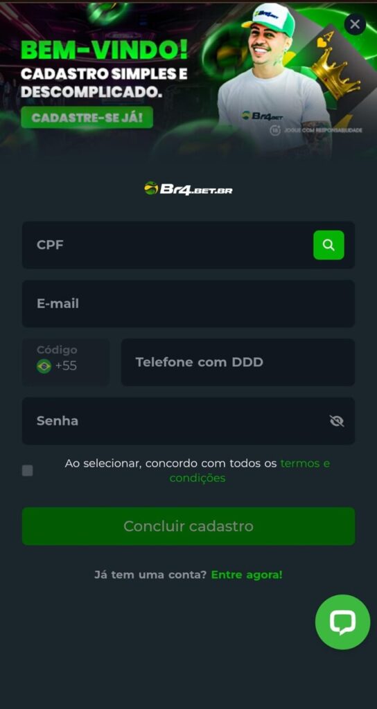 Como Criar uma Conta no Aplicativo Br4bet