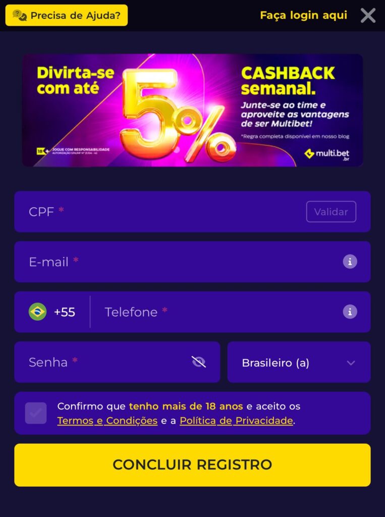 Multibet cadastro - como abrir uma conta no site?